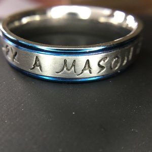 Personalized blue edge rings